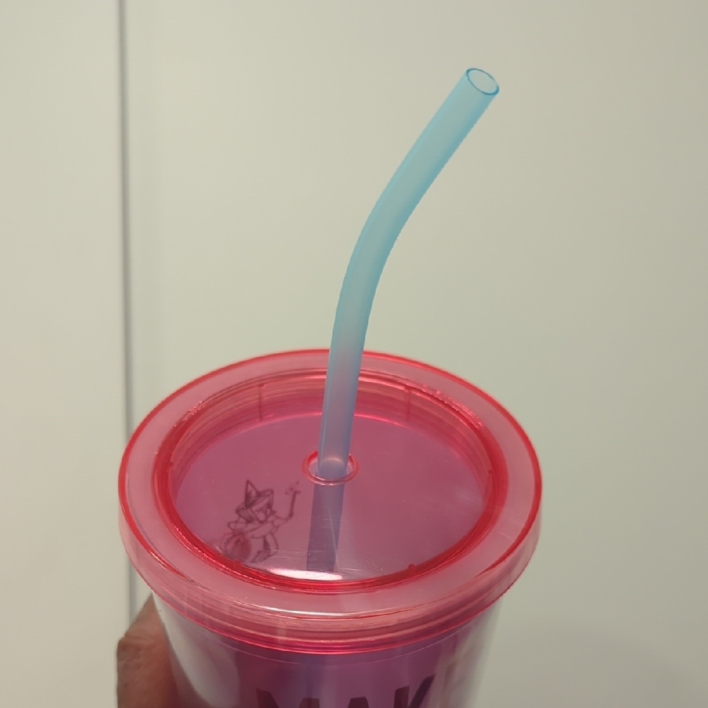 Disney Sleeping Beauty Fairies Pink and Blue Tumbler with Straw - Picture 4 of 4